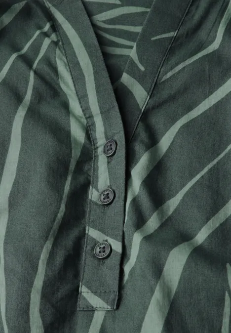 Print-Mix Bluse dark balmy khaki