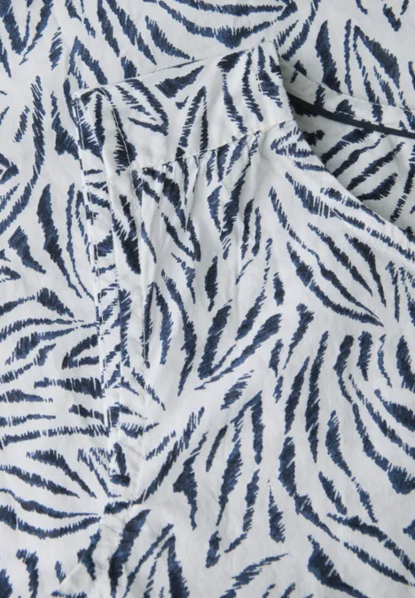 Blusentop mit Minimal Print vanilla white