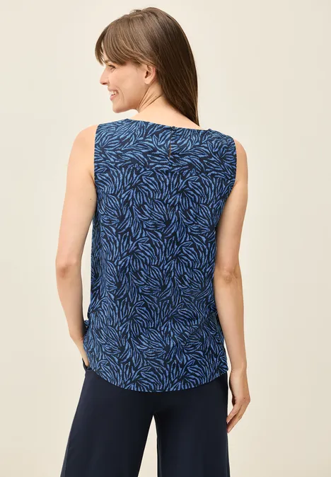 Blusentop mit Minimal Print urban navy blue