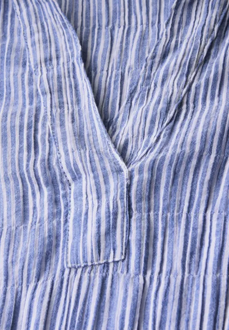 Gestreifte Strukturbluse deep pastel blue