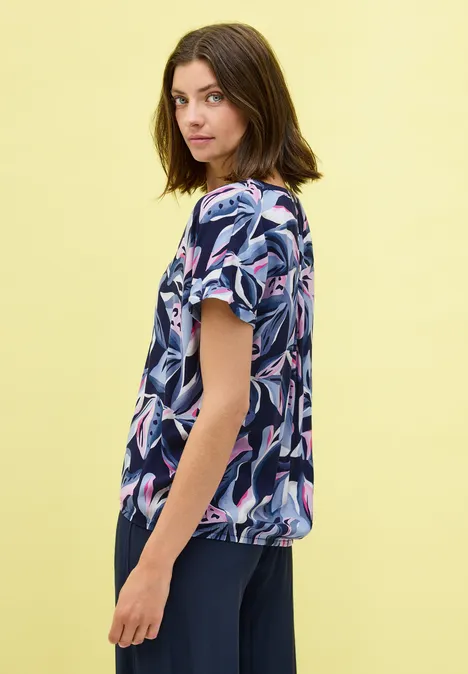 Gemustertes Blusenshirt urban dark blue