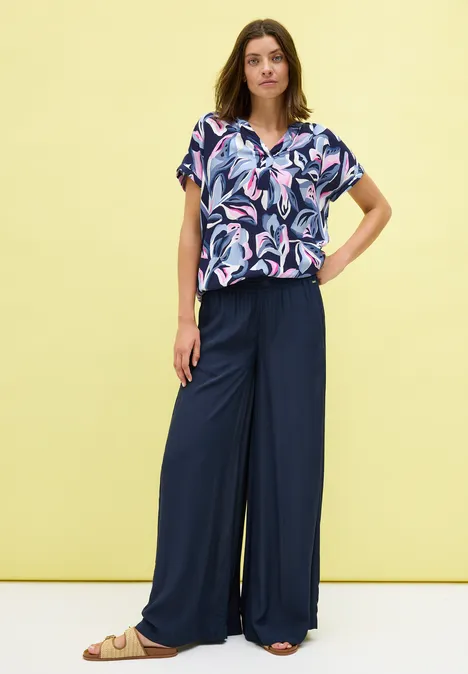 Gemustertes Blusenshirt urban dark blue