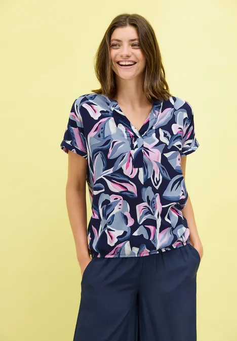 Gemustertes Blusenshirt urban dark blue