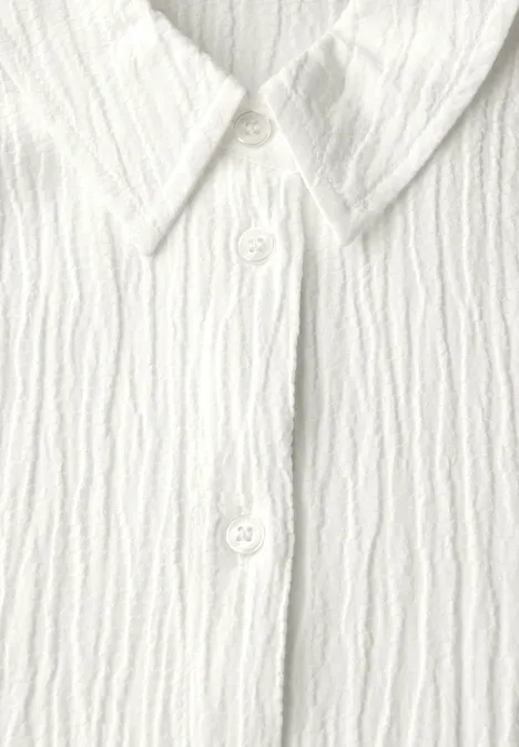 Hemdbluse mit Struktur vanilla white