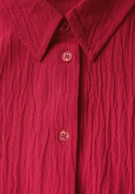 Hemdbluse mit Struktur glazed apple red