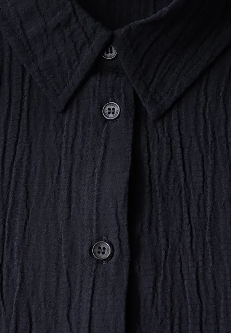 Hemdbluse mit Struktur urban dark blue