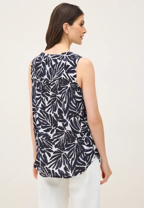 Gemustertes Blusentop urban dark blue