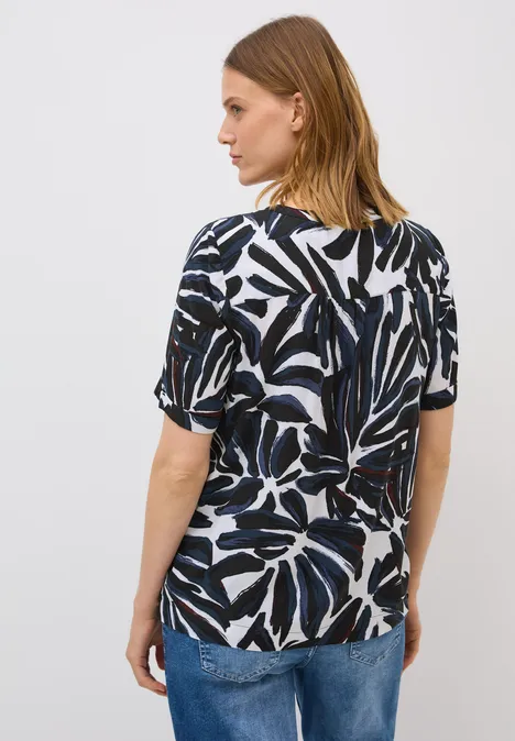 Gemustertes Blusenshirt urban dark blue