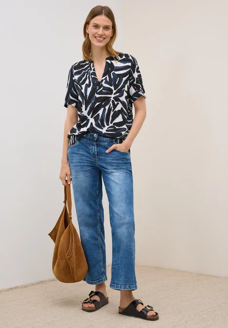 Gemustertes Blusenshirt urban dark blue