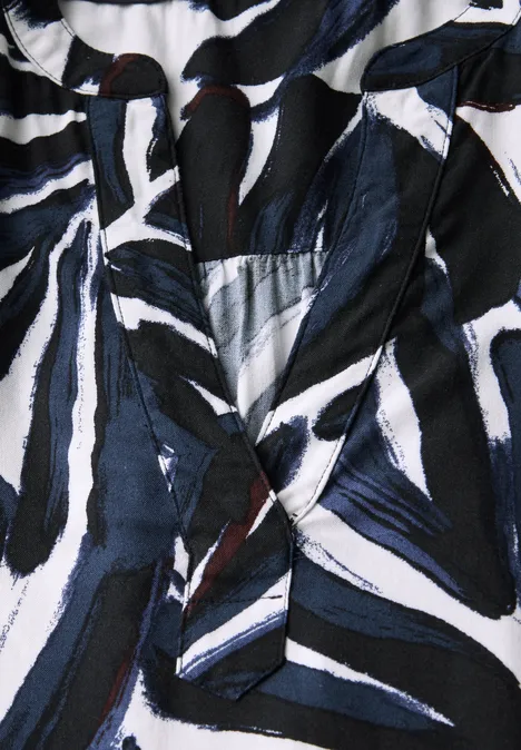 Gemustertes Blusenshirt urban dark blue