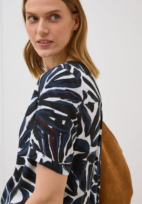 Gemustertes Blusenshirt urban dark blue
