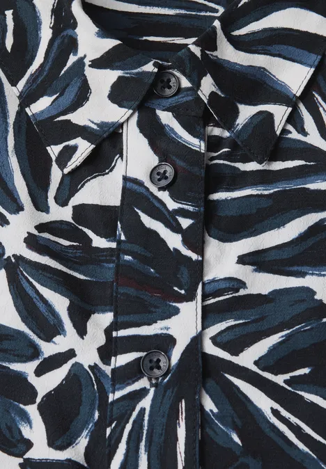 Gemusterte Bluse urban dark blue