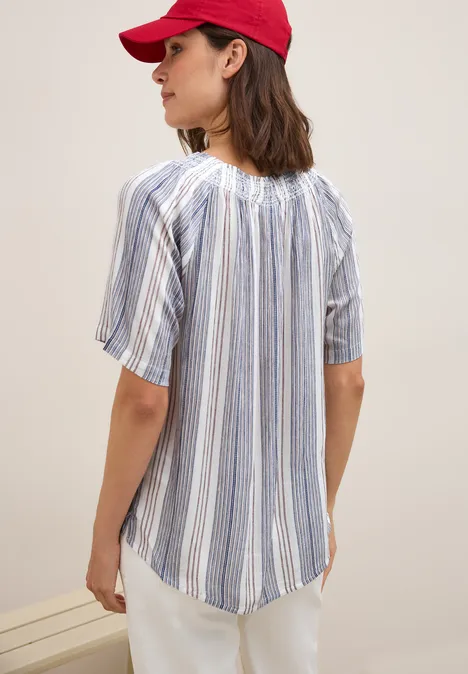 Gestreifte Bluse vanilla white