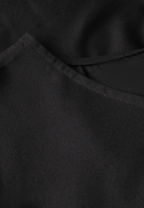 Blusenshirt mit Knoten Black