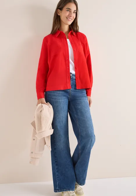 Cord Hemdbluse pumpkin orange