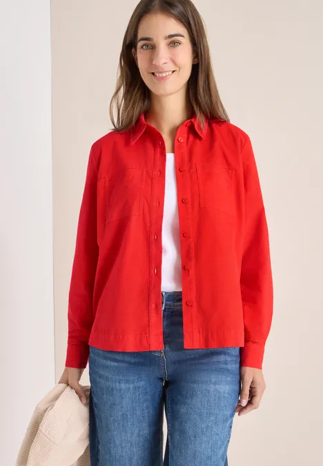 Cord Hemdbluse pumpkin orange