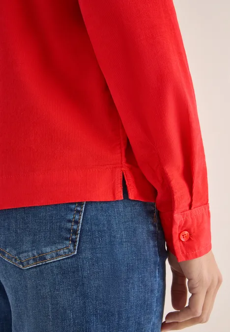 Cord Hemdbluse pumpkin orange