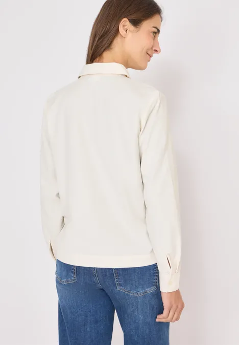 Cord Hemdbluse light greige