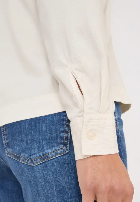 Cord Hemdbluse light greige