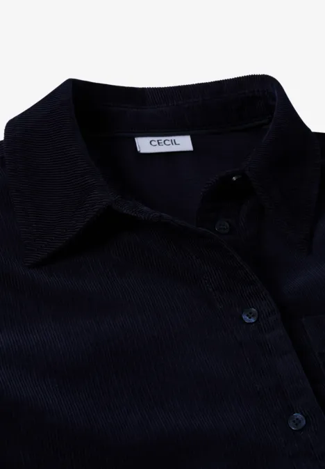 Cord Hemdbluse urban dark blue