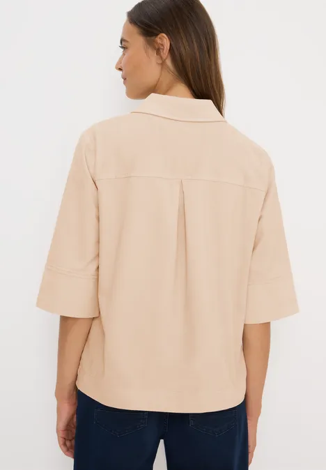 Cord Hemdbluse oat milk beige