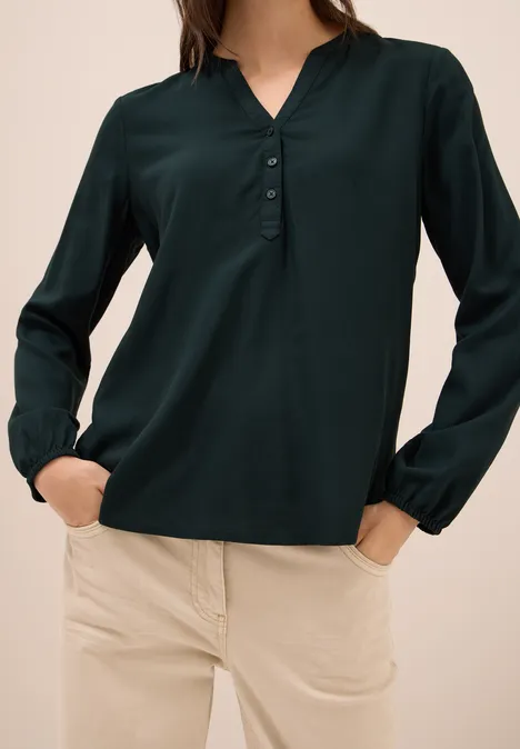 Tuniek in effen kleur ink green