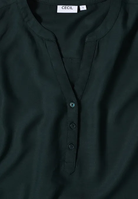 Tunika in Unifarbe ink green