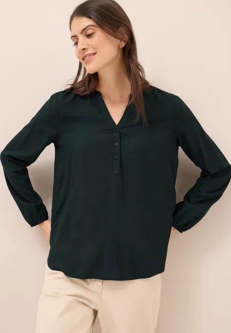 Tunika in Unifarbe ink green
