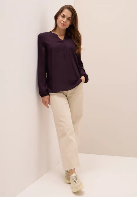 Tunika in Unifarbe eggplant red
