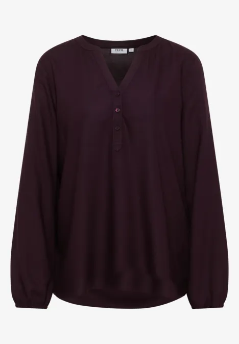 Tuniek in effen kleur eggplant red