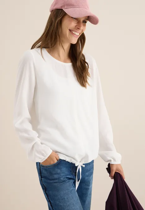 Bluse mit Tunnelzug White