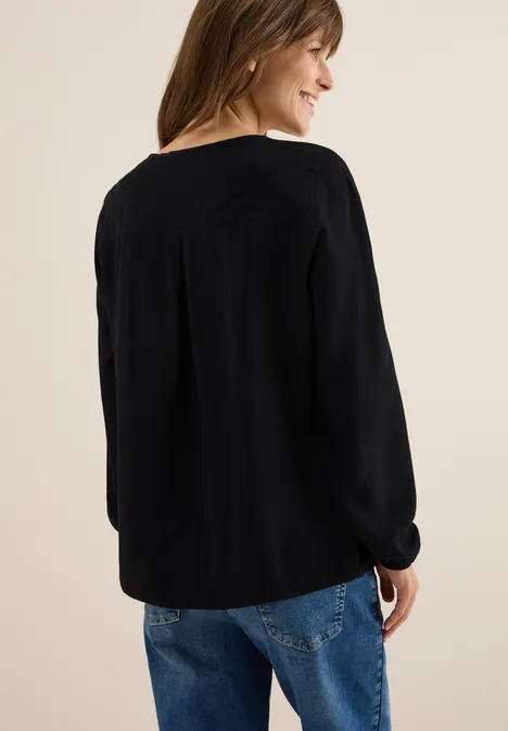 Bluse mit Tunnelzug Black