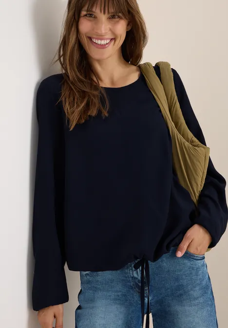 Bluse mit Tunnelzug urban dark blue
