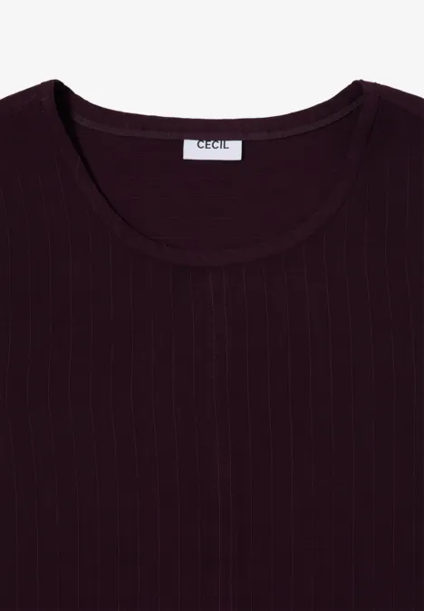 Bluse mit Tunnelzug eggplant red