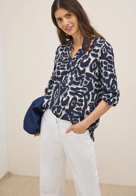 Gemusterte Tunika urban dark blue