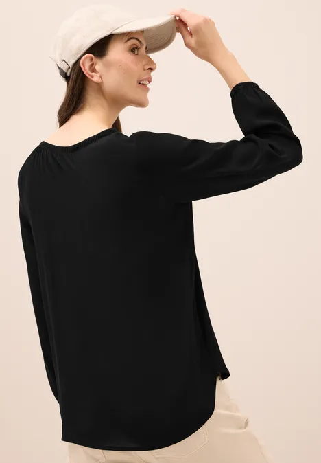 Crepe Bluse Black