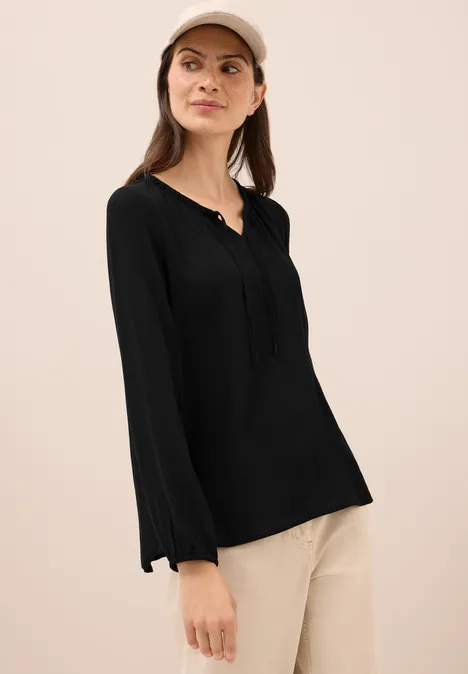 Crepe Bluse Black
