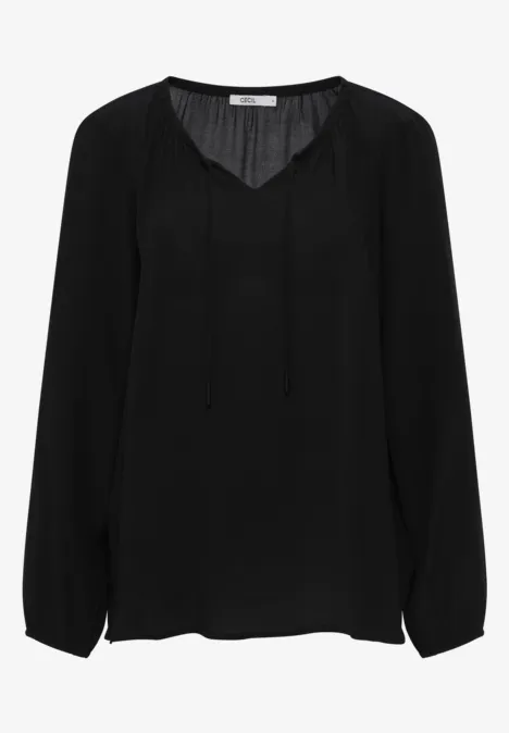 Crepe Bluse Black
