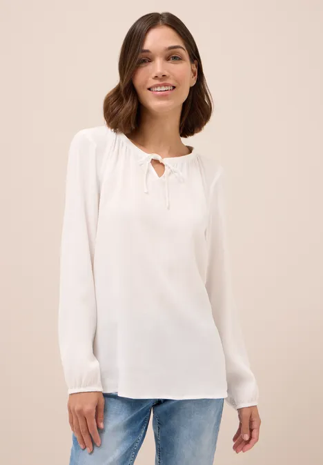 Crepe Bluse vanilla white
