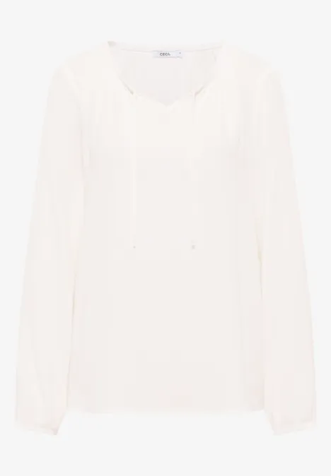 Crepe Bluse vanilla white