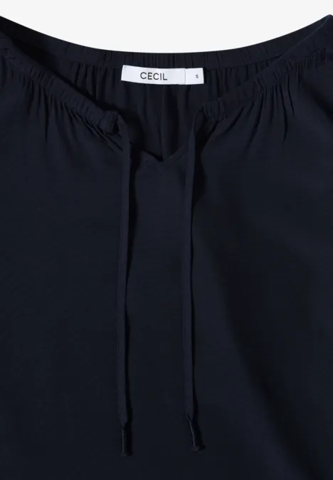 Crepe Bluse urban dark blue