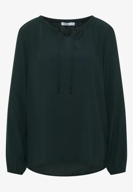 Crepe Bluse ink green