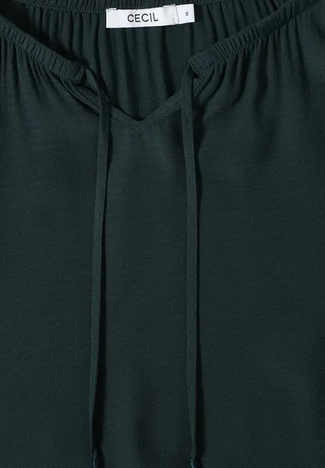 Crepe Bluse ink green