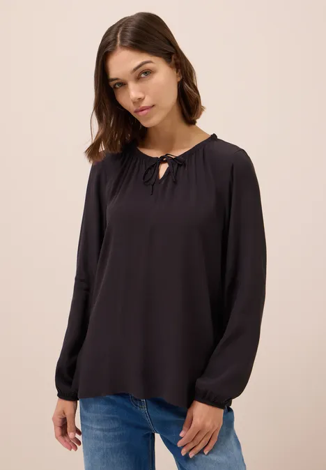 Crepe Bluse eggplant red