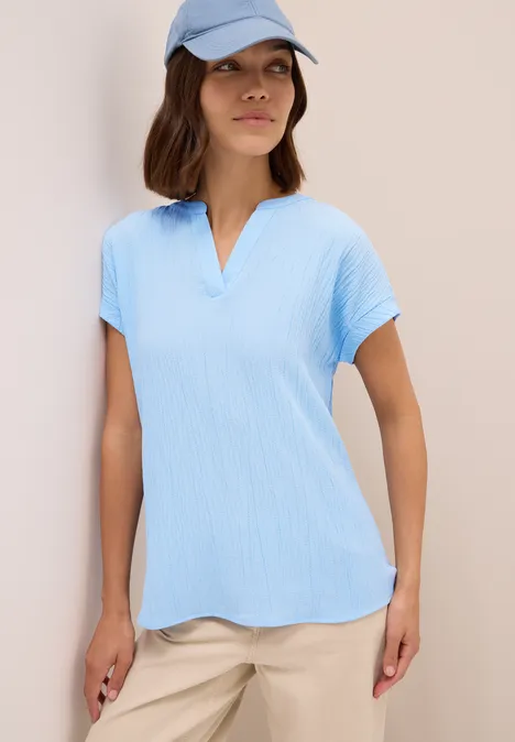 Blusenshirt mit Struktur light sky blue