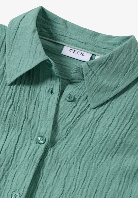 Hemdbluse mit Struktur jewel green