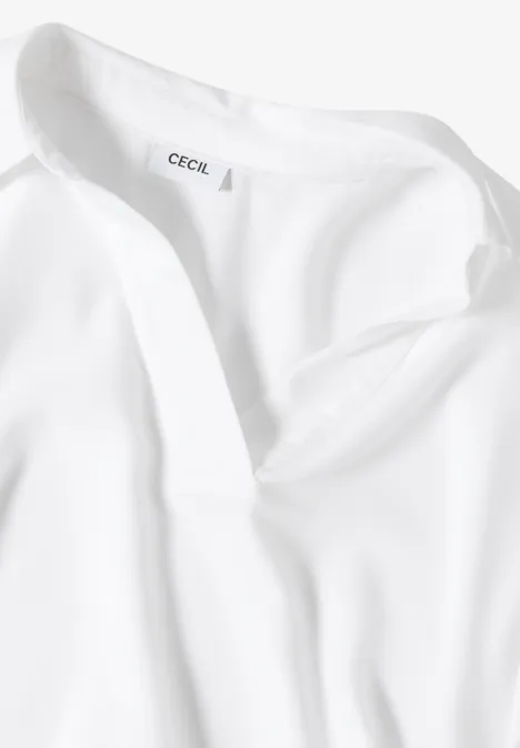 Bluse in Unifarbe White