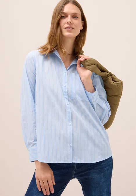 Gestreifte Hemdbluse light sky blue