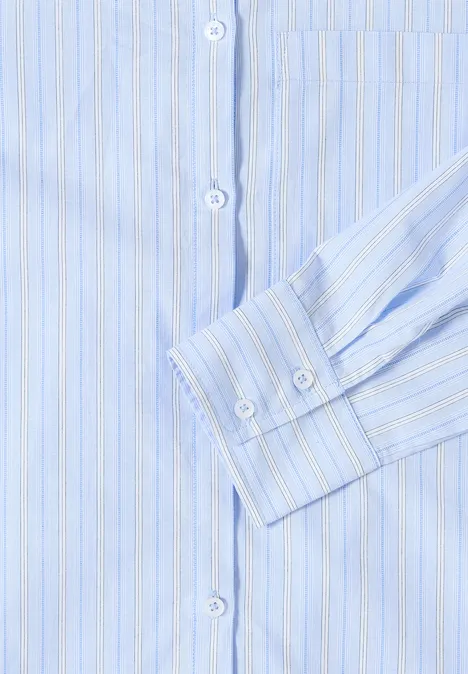 Gestreifte Hemdbluse light sky blue