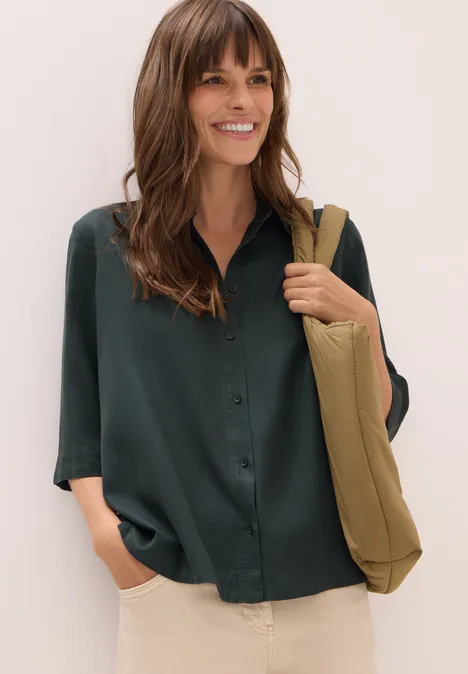 Lyocell Hemdbluse ink green